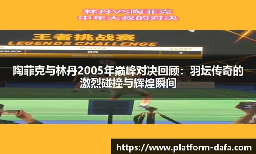 陶菲克与林丹2005年巅峰对决回顾：羽坛传奇的激烈碰撞与辉煌瞬间